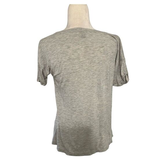 j crew womens solid gray Round Neck short sleeve top t shirt xs - Picture 2 of 4